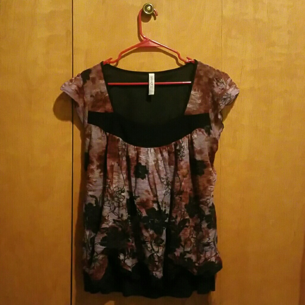 Gitano Size 18/20 Womens Purple Floral Shirt